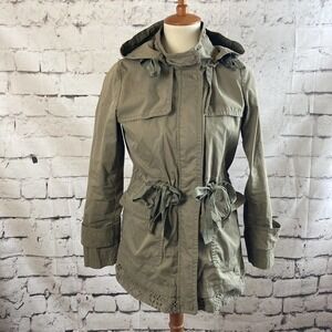 Tweenie Weenie Olive Green‎ Jacket Hooded Size Petite Small